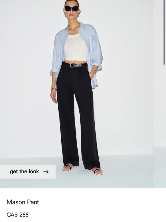 Reformation Pants - Reformation Mason Wide-Leg Pants in Black